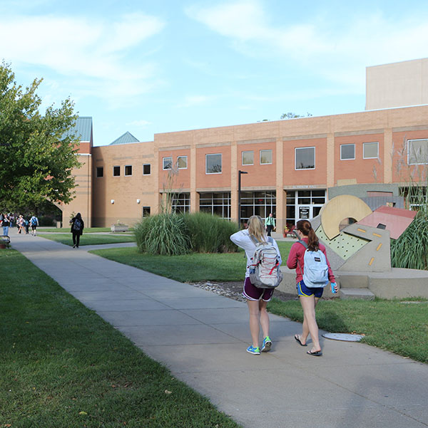 Students walk on Hamilton campus