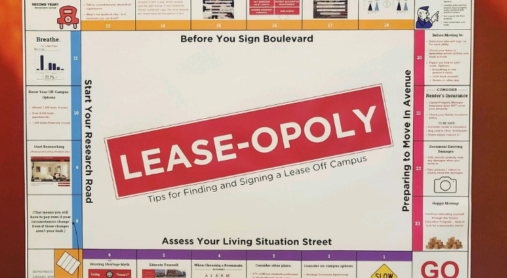 Lease-opoly Bulletin Board in Maplestreet Station, February 2019