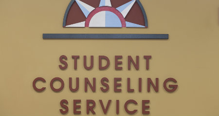 student counseling services sign
