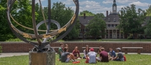 students at sundial