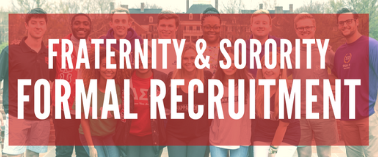 Spring 2018 Formal Recruitment: January and February 2018