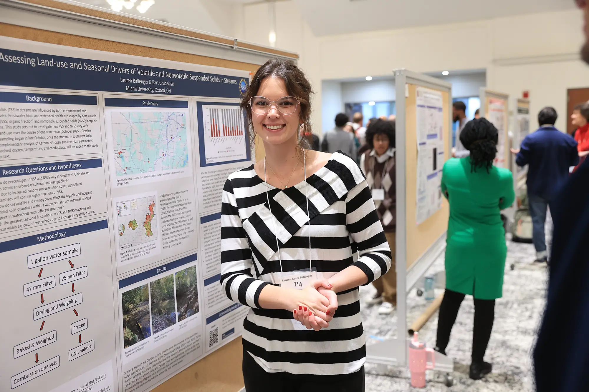 Student presenting a research project